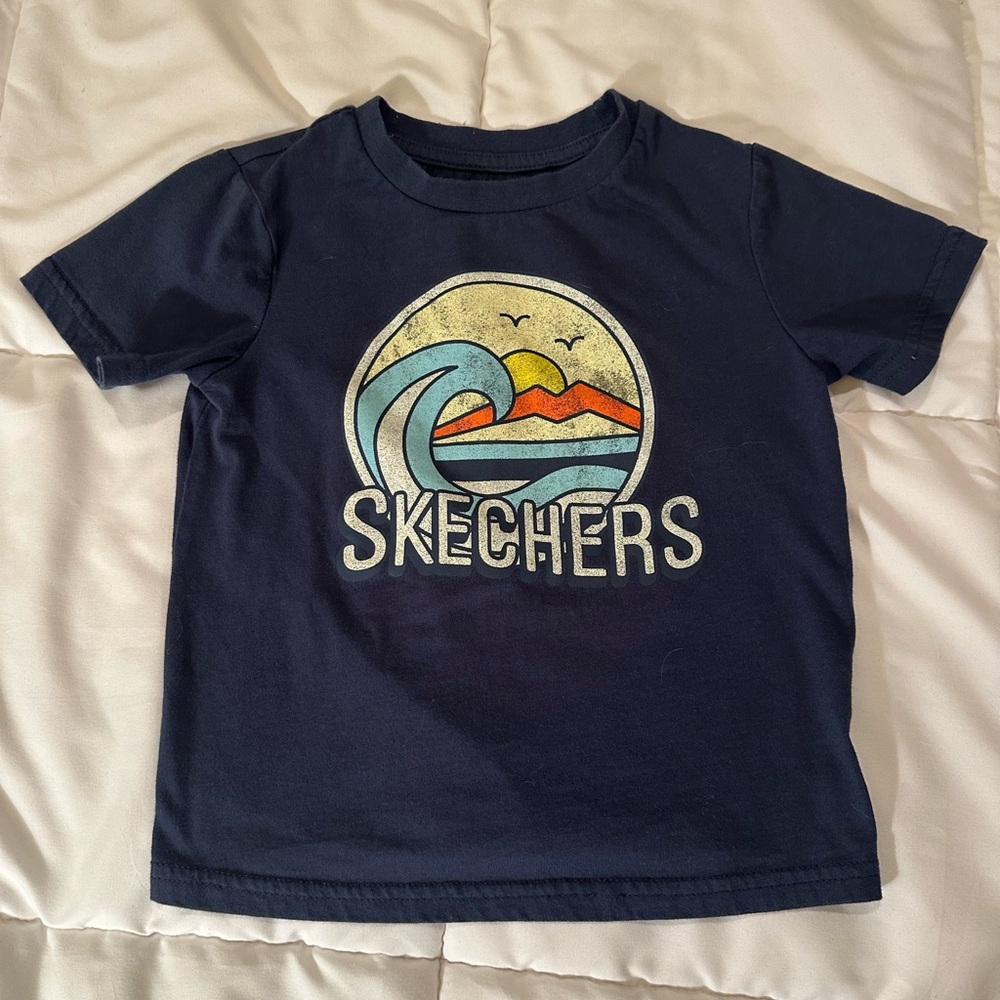 💥 $5 if bundled -  4T Skechers Kids Navy Blue Graphic T-Shirt